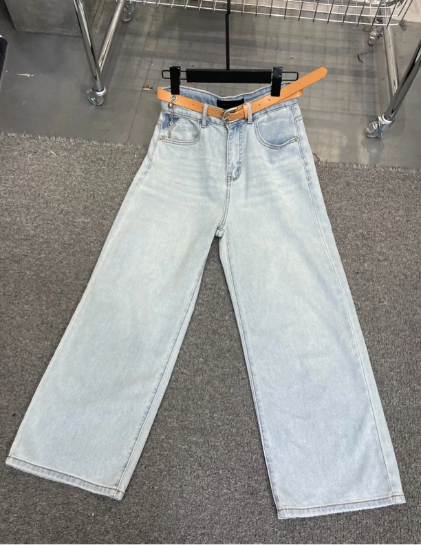 YYDS.2025夏款九分小直筒薄牛仔裤浅色百搭