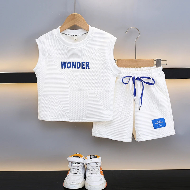 男童夏背心套2025新款宝宝无袖网红衣服夏季酷帅气童潮