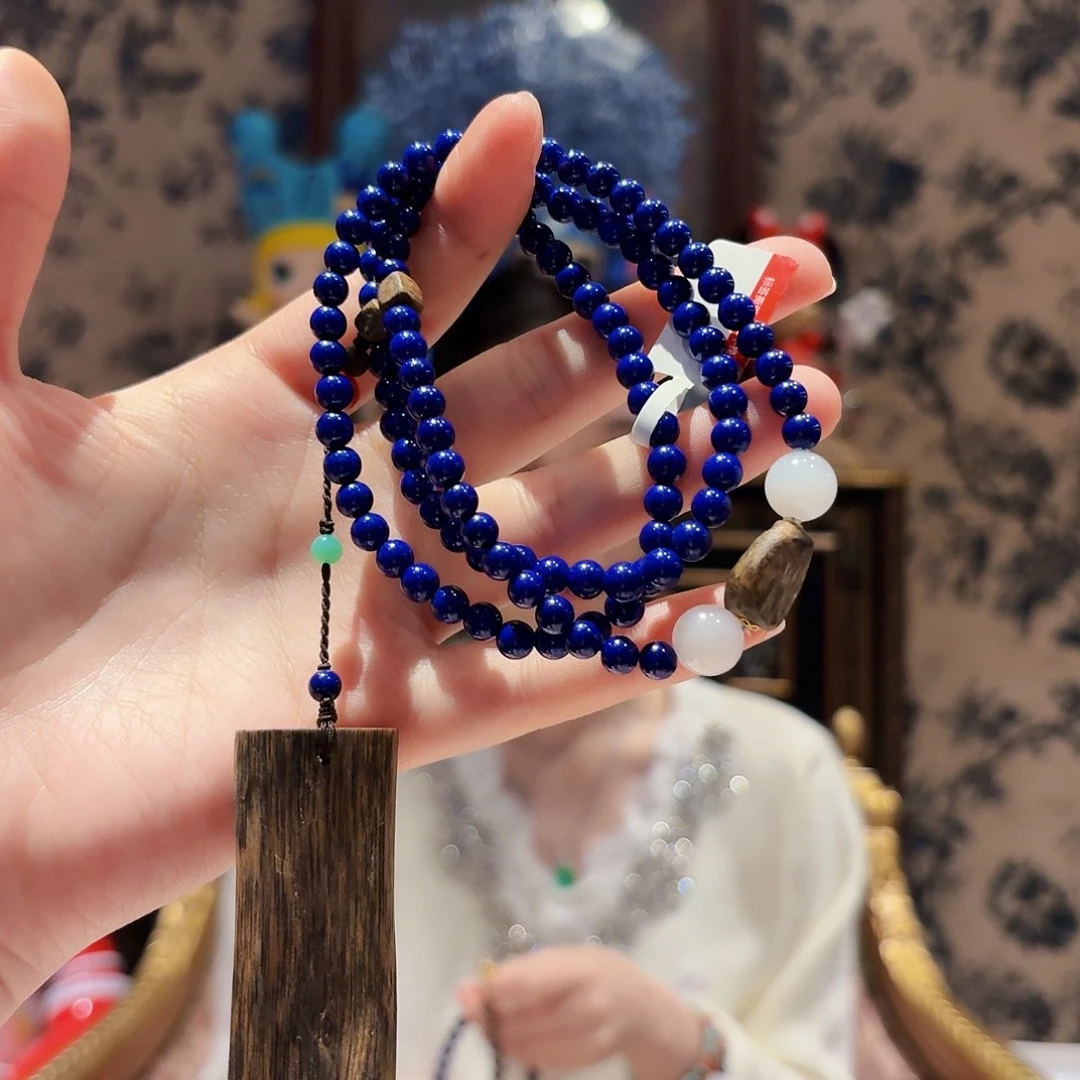 青金石未镶嵌颈饰颈饰