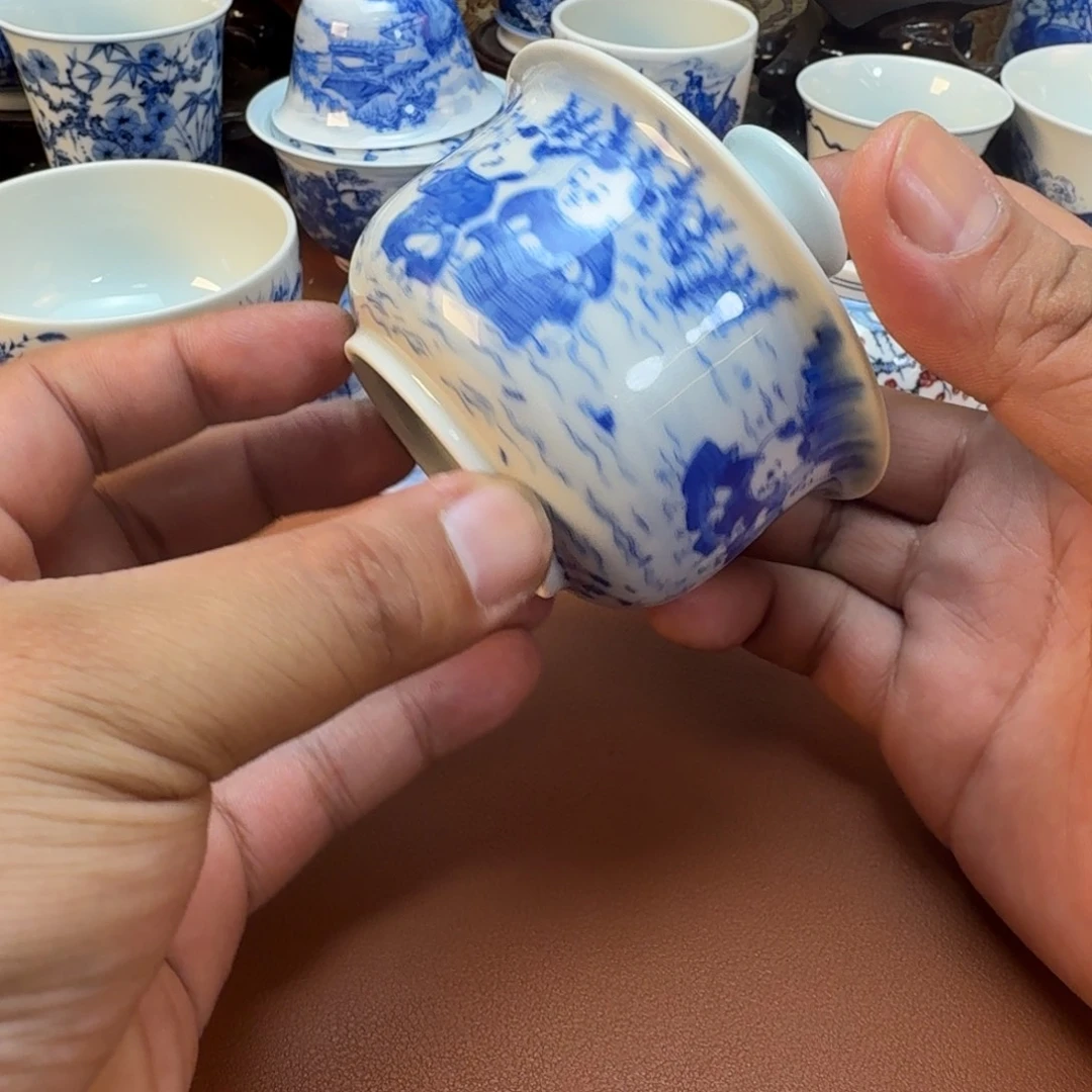 爱***狐陶杯子景德镇全手工手绘陶瓷