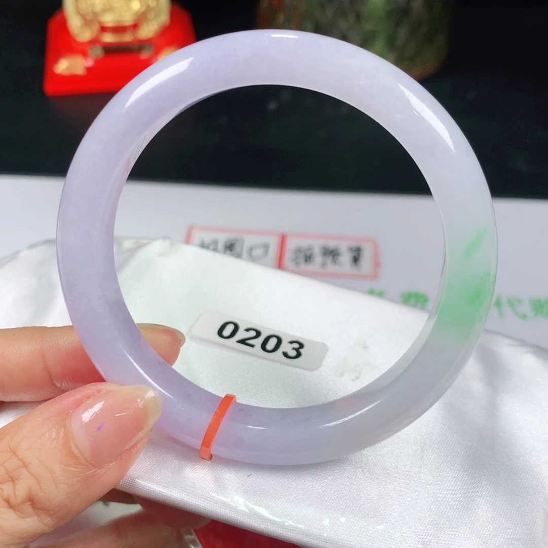 翡翠手镯未镶嵌正圈翡翠手镯0203木