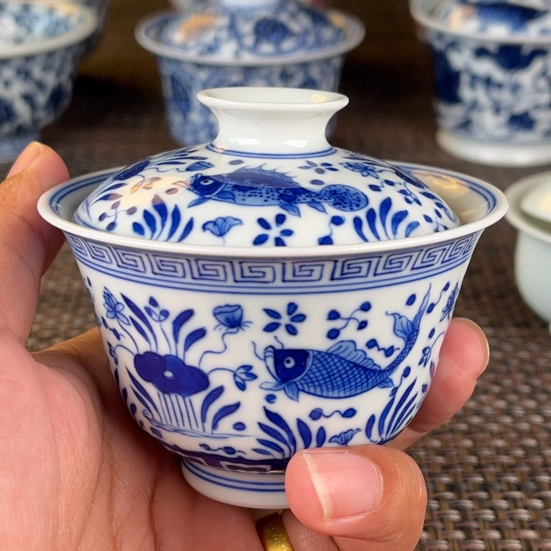 瓷片景德镇陶瓷盖碗