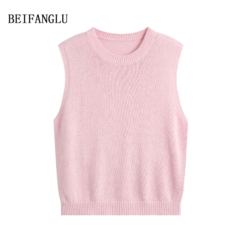 北方鹿【和纸纱亚麻棉】舒适透气春夏气质外穿内搭针织背心T恤30018