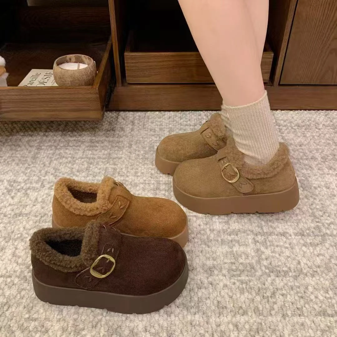 王姐专属-2025冬季新品舒适百搭保暖一脚蹬雪地靴-【珍-89552-1】