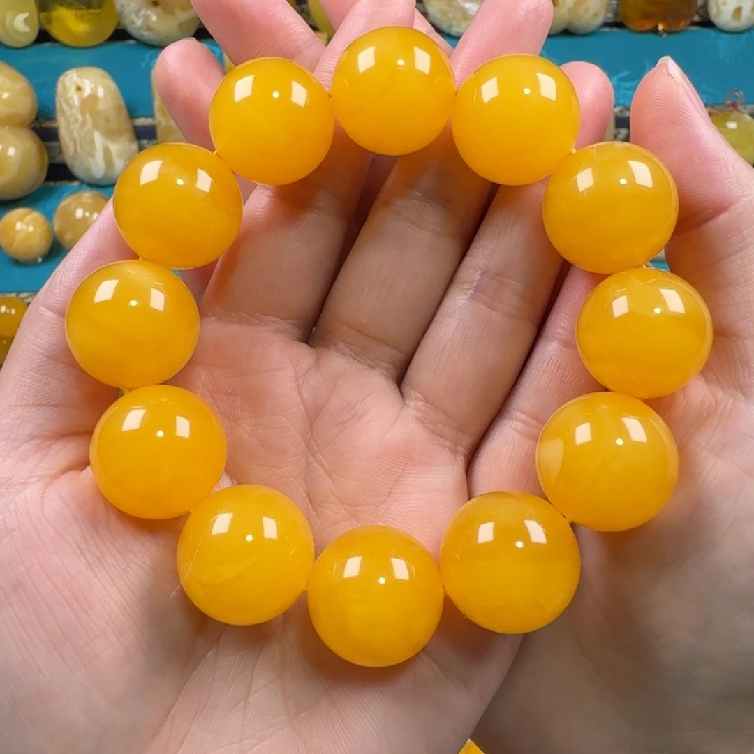 未镶嵌琥珀手链蜜蜡