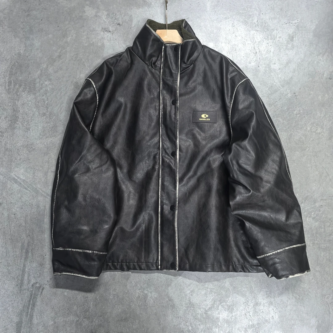 男士复古羊羔内里外套