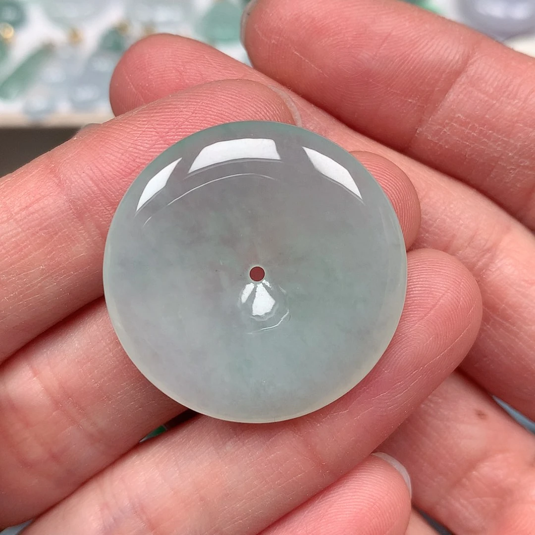 翡翠颈饰未镶嵌平安扣吊坠