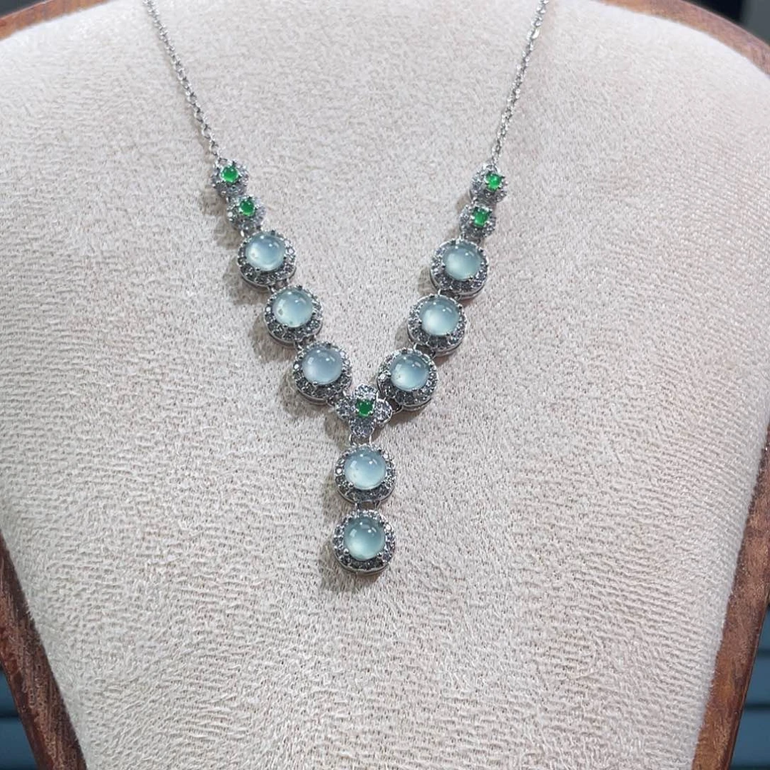 项链未镶嵌翡翠白冰