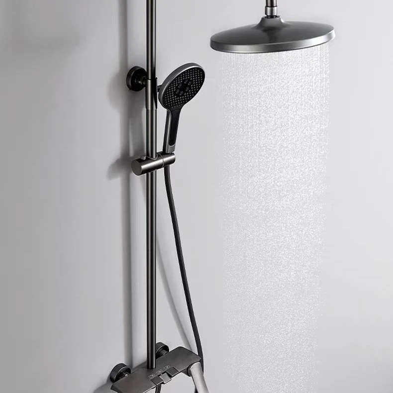 【59A铜】电镀枪灰三功能花洒套装家用酒店民宿卫生间浴室淋浴喷头