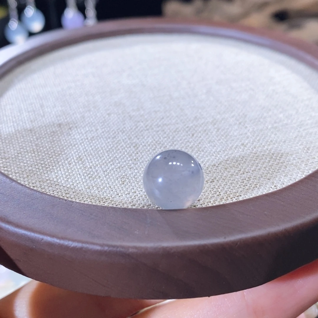 翡翠未镶嵌颈饰翡翠黑杠圆珠11.95mm