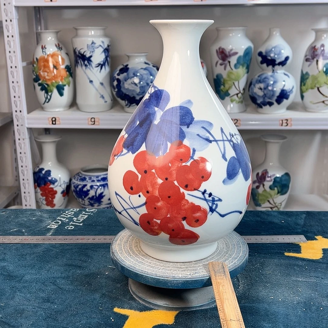 摆件景德镇陶瓷玉红浦