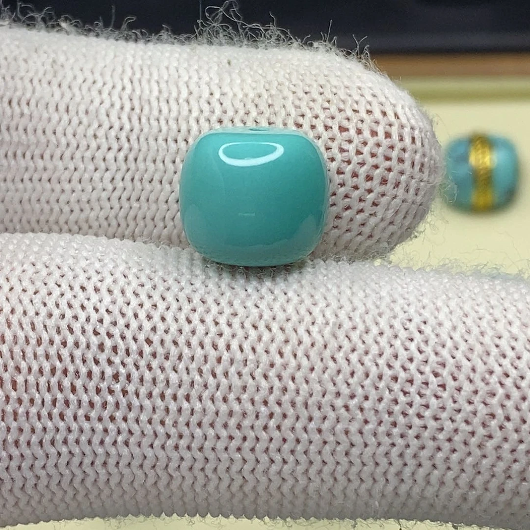 原生态蓝绿色老型卡12mm