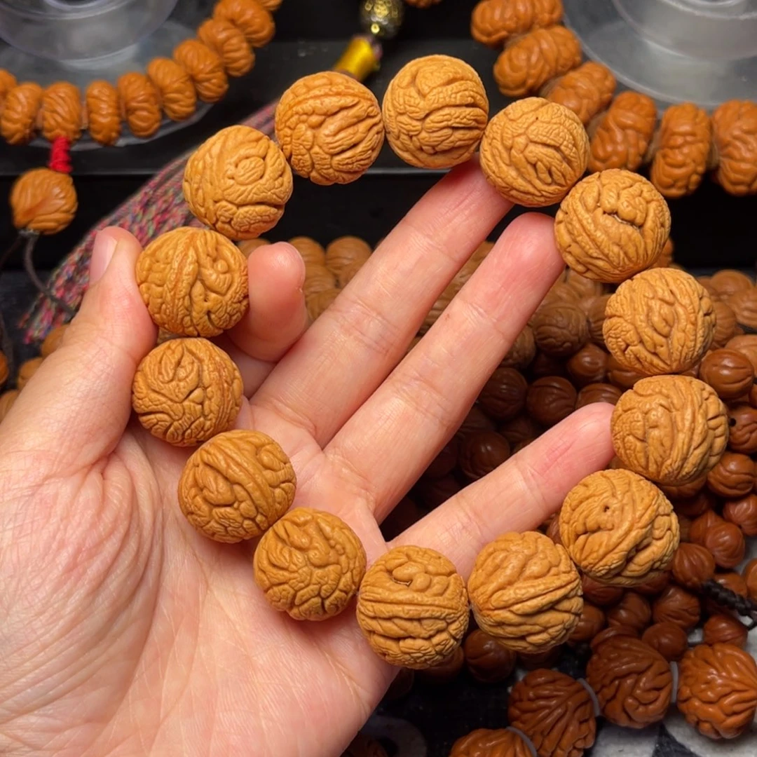 桃核手串龙纹桃核