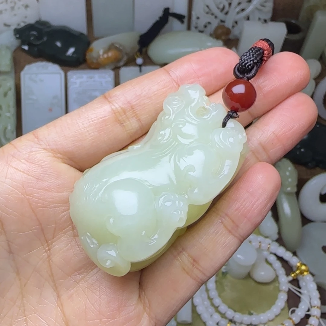 和田玉未镶嵌挂件貔貅101