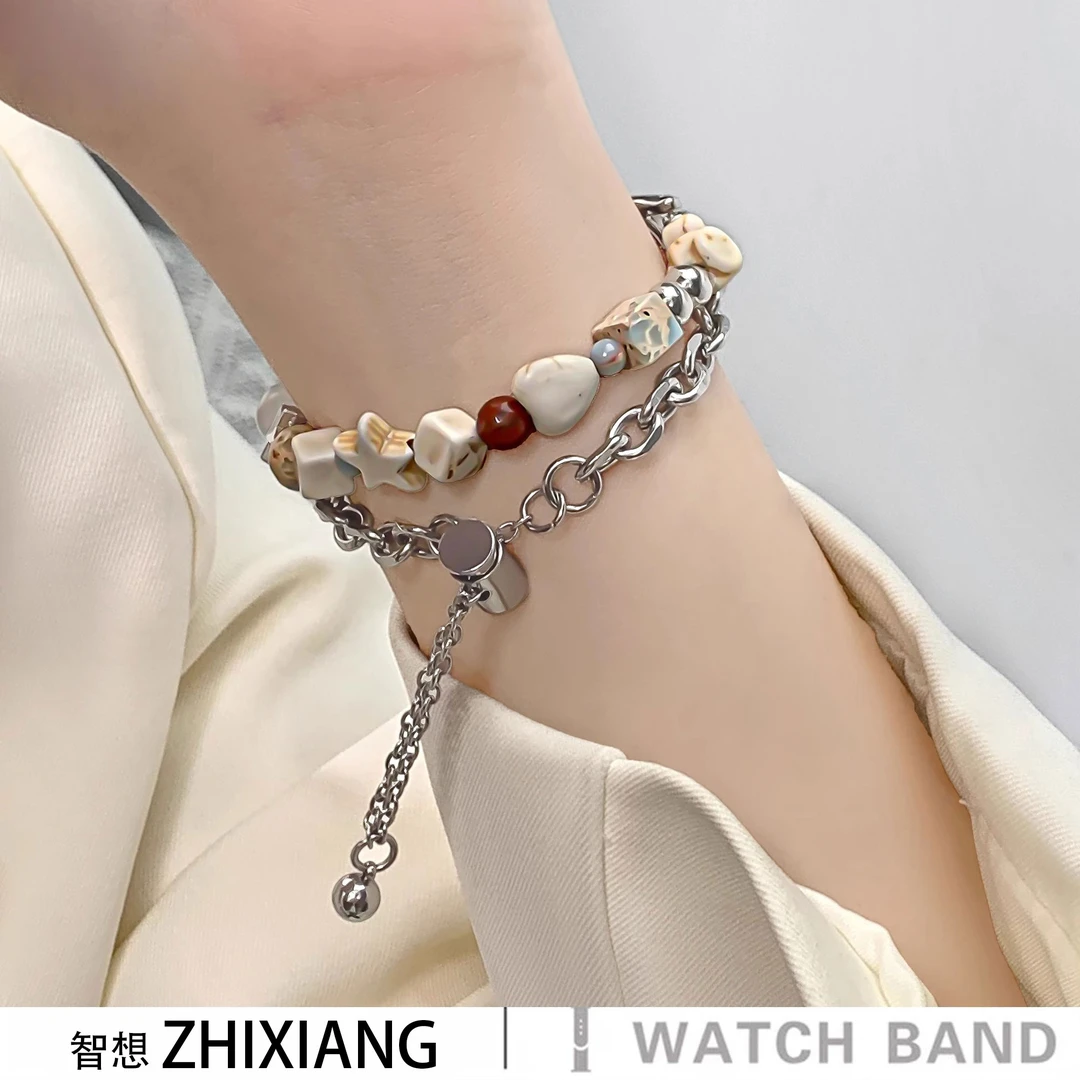 星际碎石适用小米手环9pro表带双层手链8pro红米手表watch6腕带5