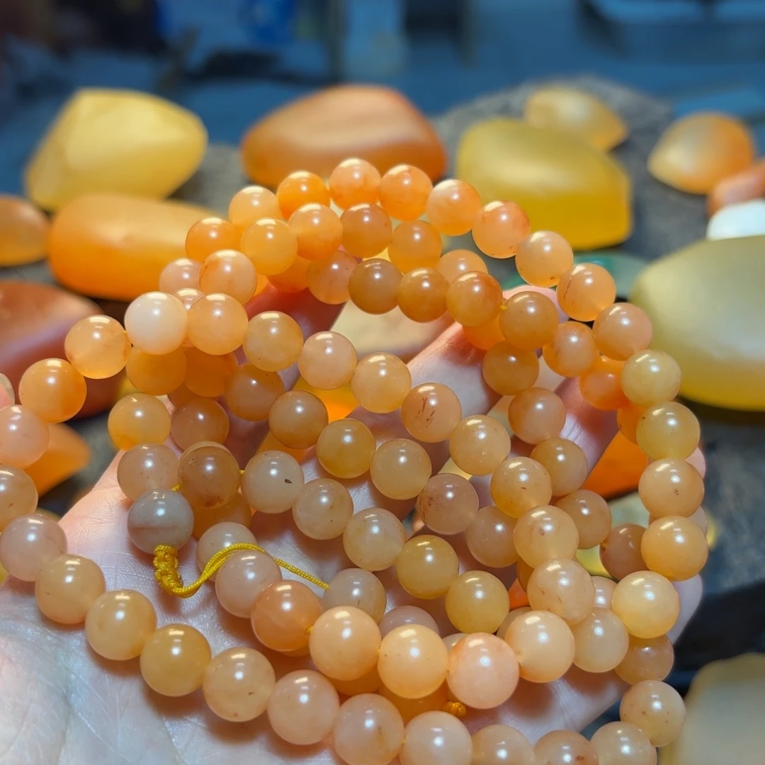 冰***蓝石英岩玉手链未镶嵌