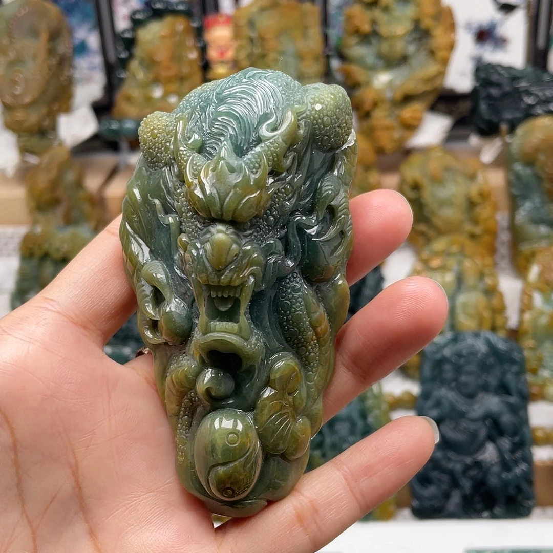 翡翠未镶嵌颈饰天然翡翠a货龙