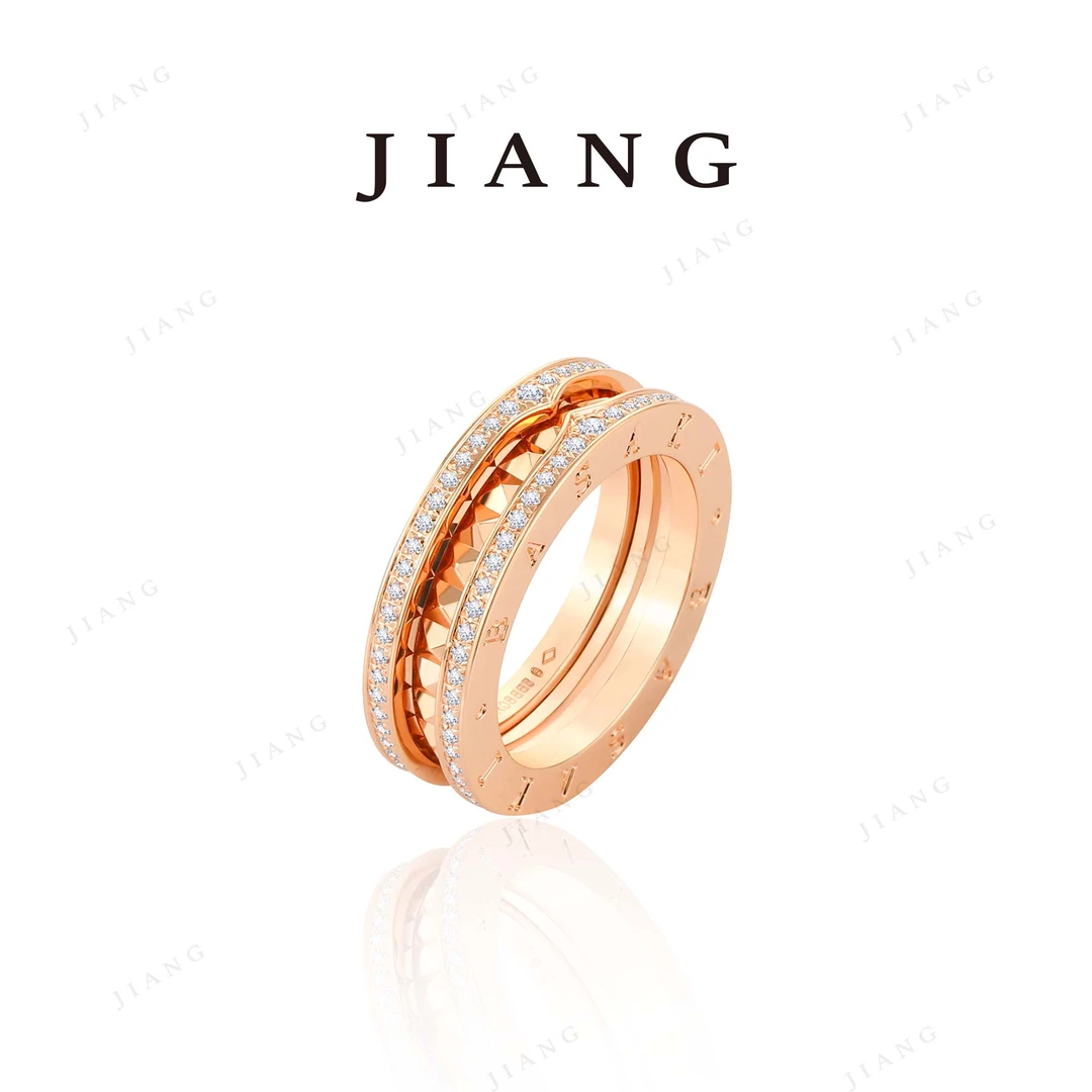 铜合金合成锆石戒指 CNC精工 轻奢时尚情侣戒指  4363