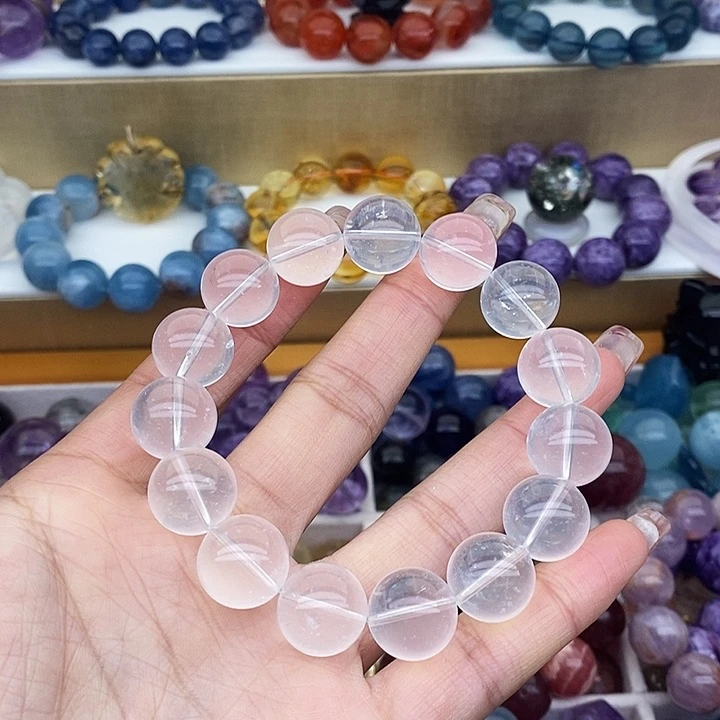 烟晶手链未镶嵌m**o白草莓