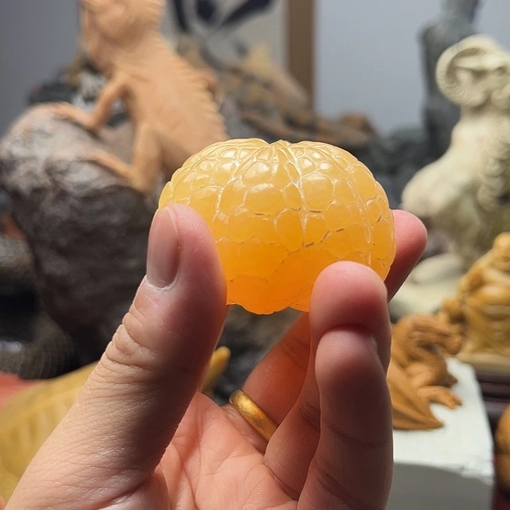 辽宁石橘子手把件