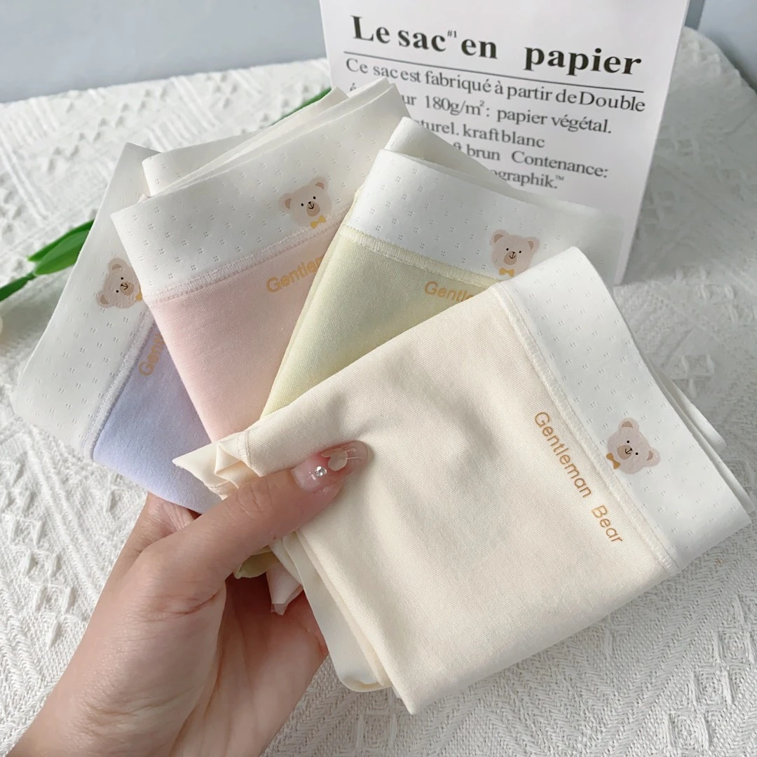 【75-135】新款亲肤棉女士内裤小猪先生舒适透气艾草抗菌三角裤9925