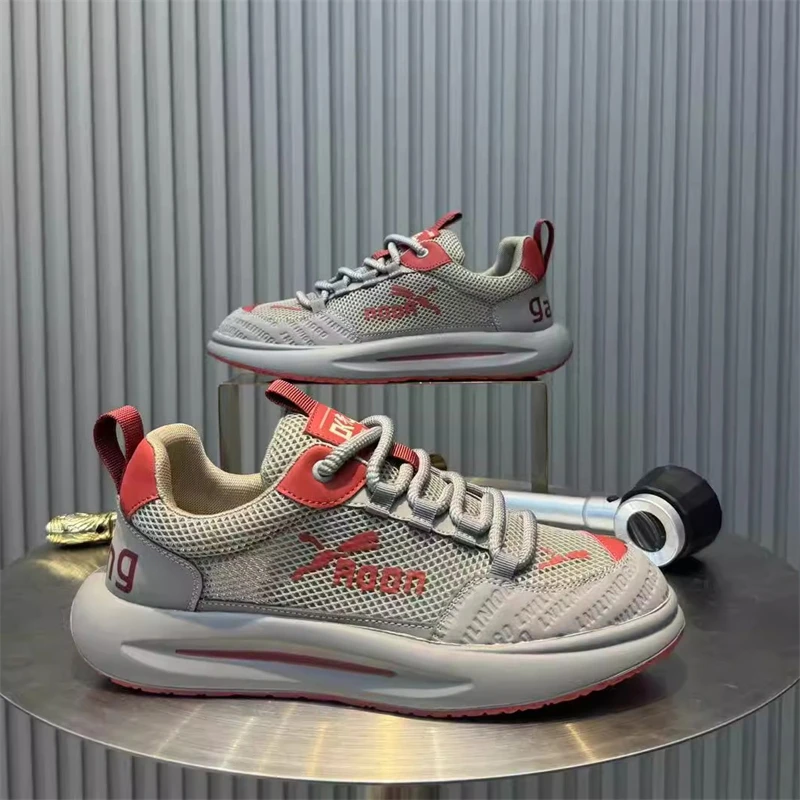 男鞋2025夏季网面透气单网爆款干净感痞帅男鞋百搭休闲开车鞋潮鞋