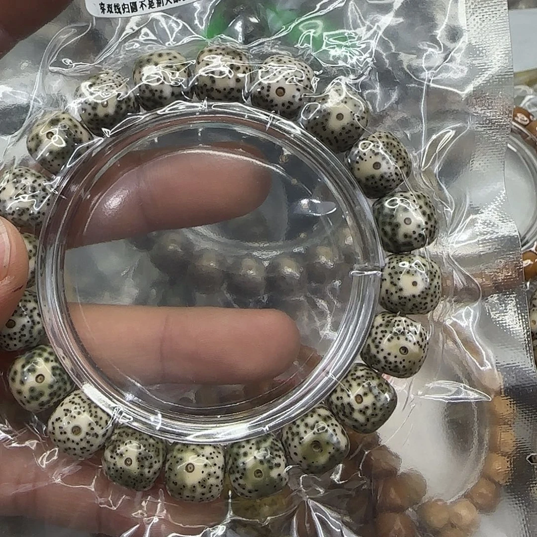 手串星月菩提316灭火青花骨瓷白星月菩提12×11单圈