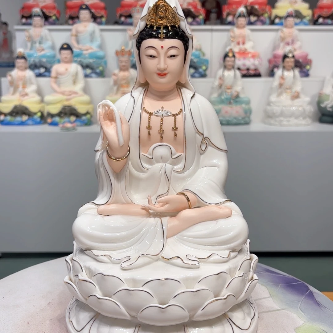 摆件瓷摆件观音12吋