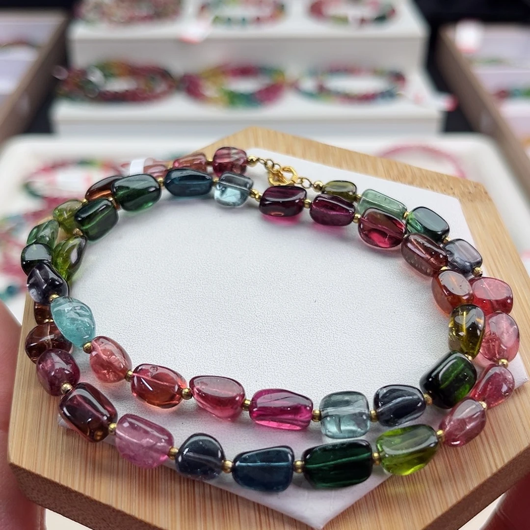 手链18K金镶嵌碧玺碧玺项链