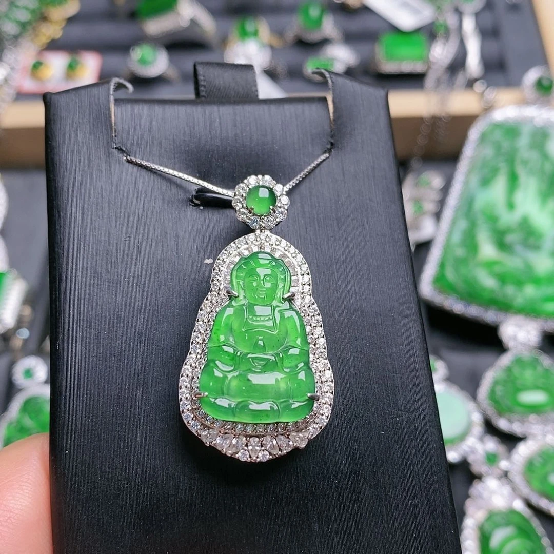 翡翠颈饰未镶嵌吊坠6