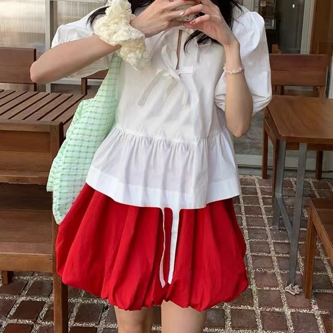 Z.X   欧货松紧腰花苞短裤  3576（K1）