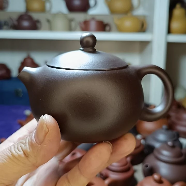 紫砂茶壶原矿紫泥大西施300cc内推半手工