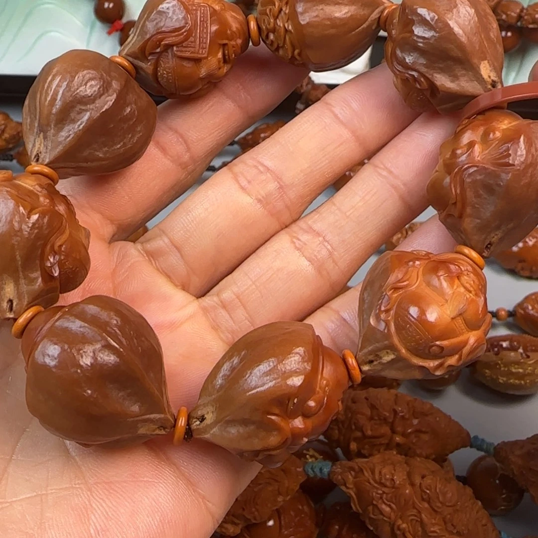 橄榄核手串/手链文****影2.3尺寸油核财神弥勒财迷