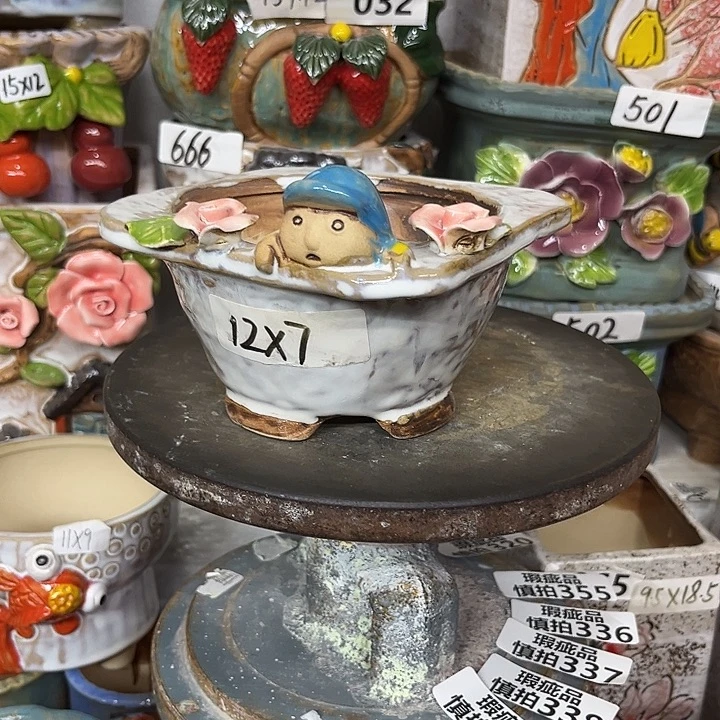 粗陶材质多肉花盆