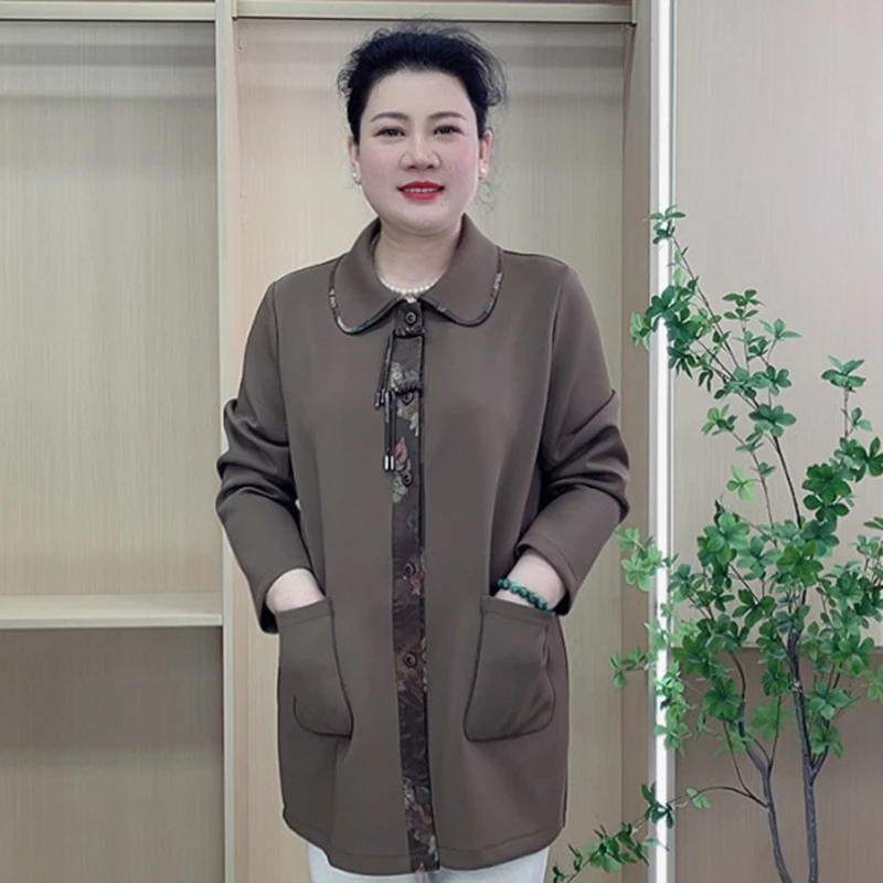 弹力复合棉方领系扣风衣YZFS