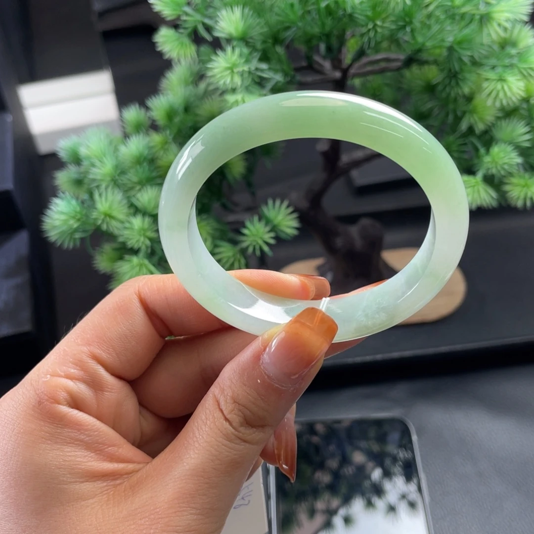 翡翠未镶嵌手镯50-52