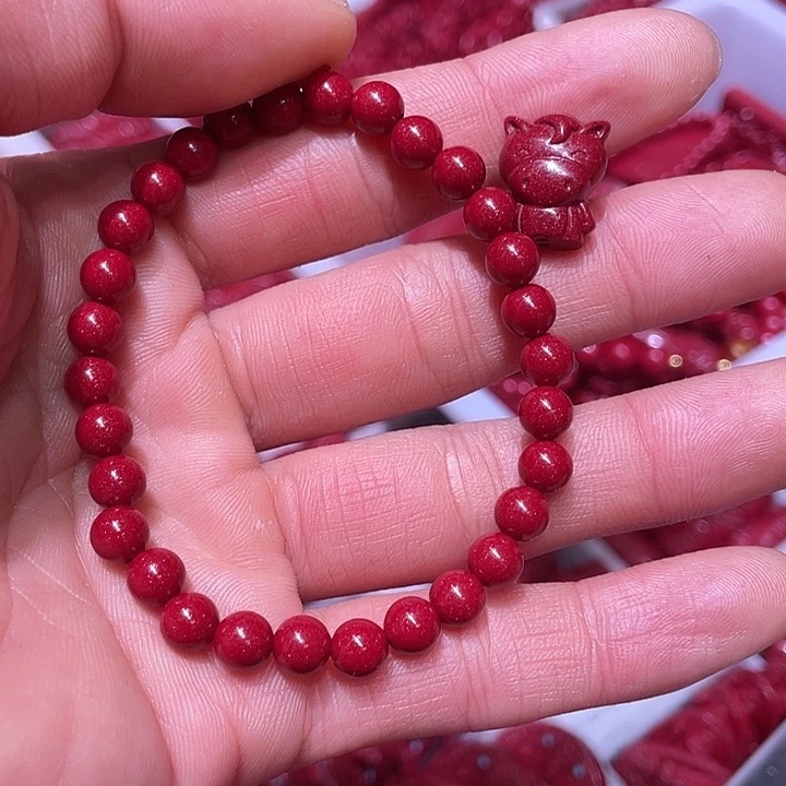 天然辰砂紫金砂6毫米27克➕马