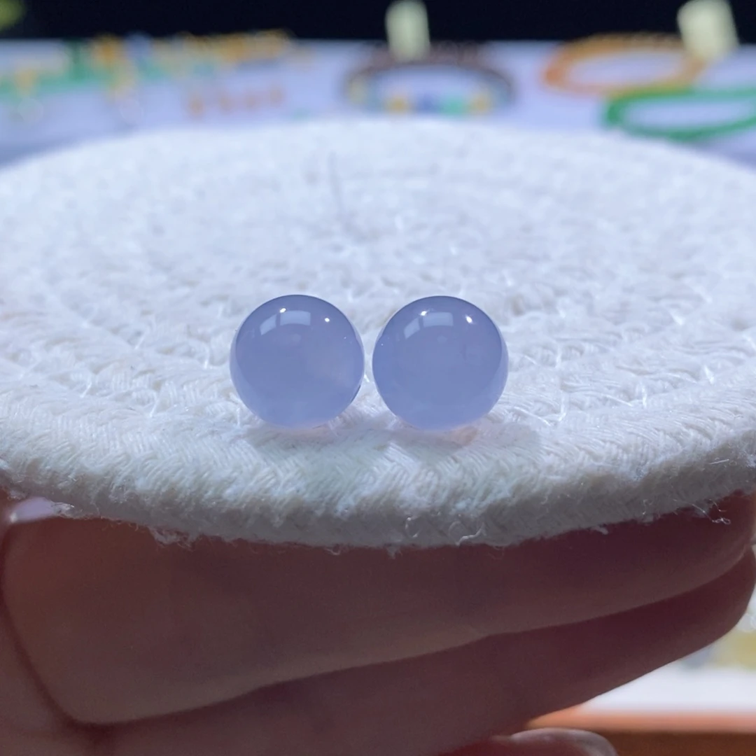 颈饰未镶嵌翡翠浓紫卡10mm多样性发其一