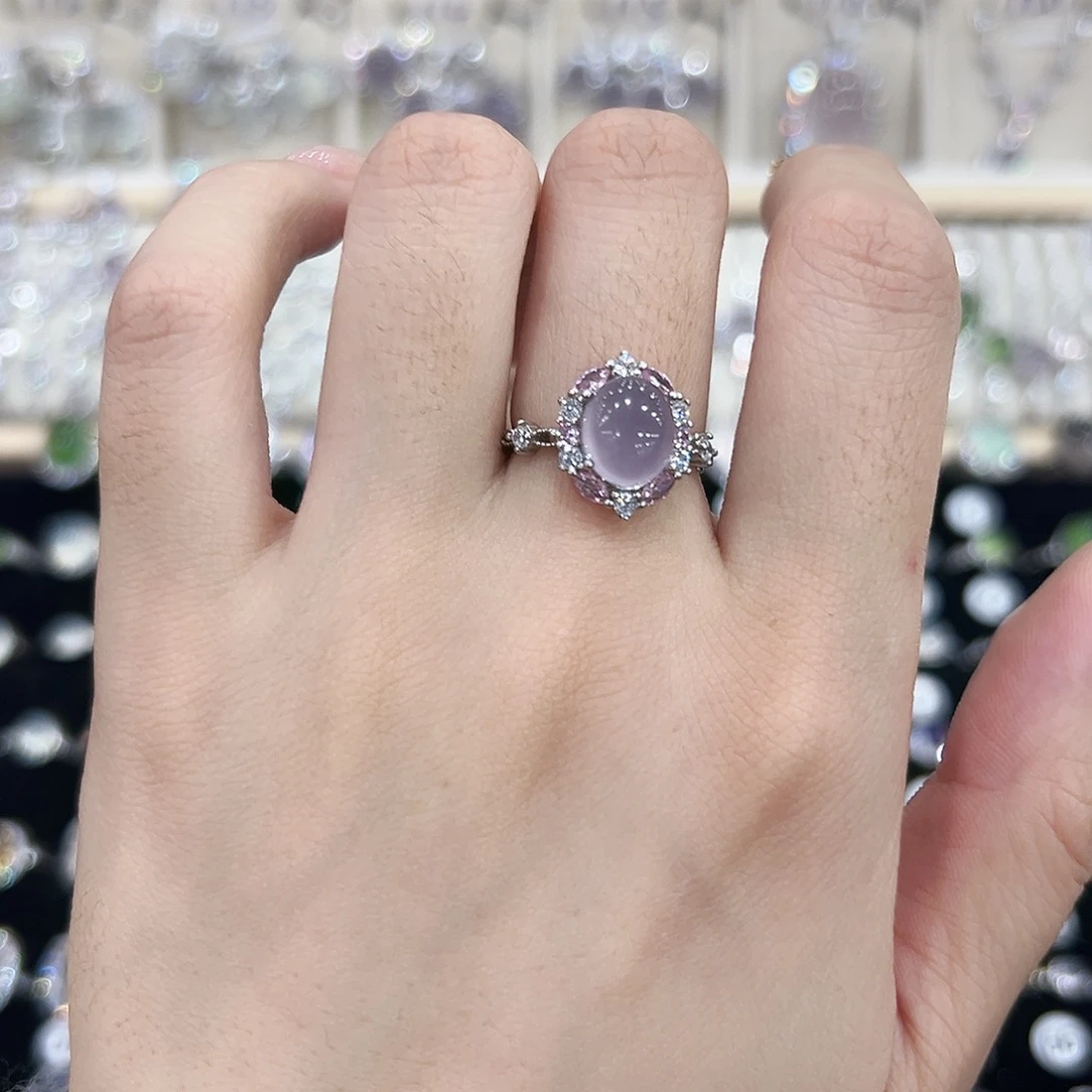 萤石银S925镶嵌戒指