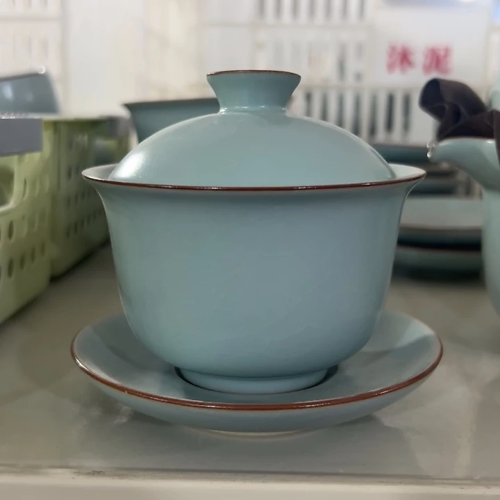微瑕陶瓷茶壶茶杯家用