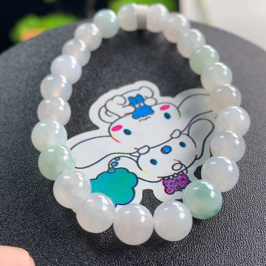 翡翠未镶嵌手链卡7.7