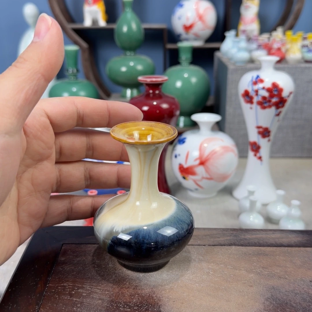 陶瓷手工小花器摆件