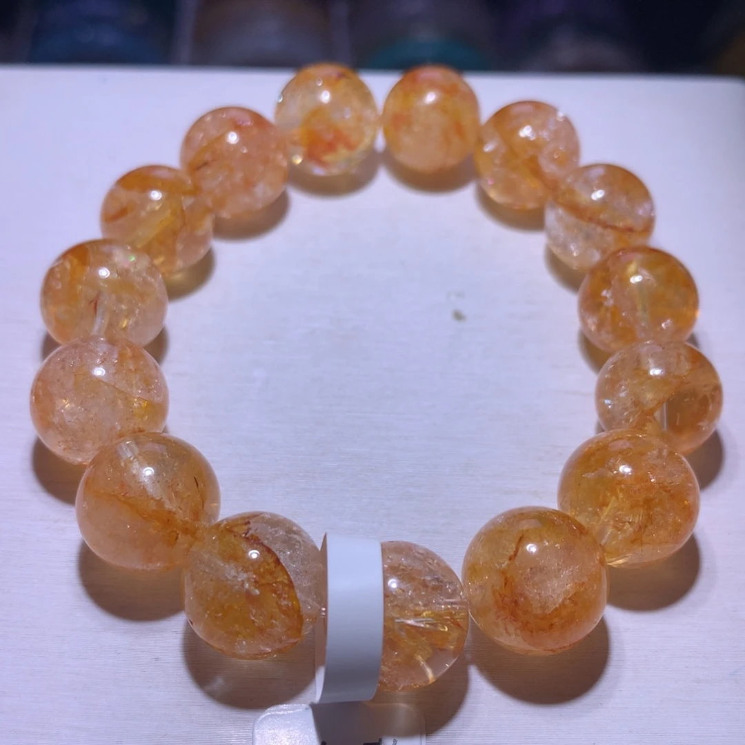 水晶银S925镶嵌手串桂花胶花14.3m