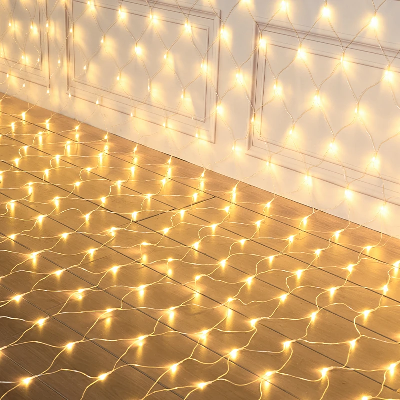 渔网灯彩灯串灯led发光树灯氛围户外场景布置景观灯新年装饰灯