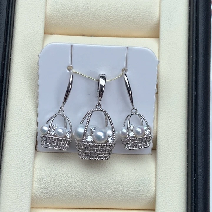 淡水珍珠颈饰银S925镶嵌