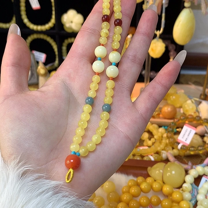 蜜蜡手链未镶嵌蜜蜡手串圆珠