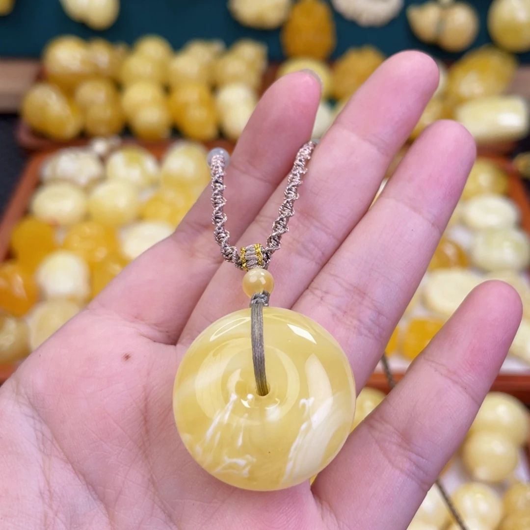 蜜蜡毛衣链未镶嵌蜜蜡