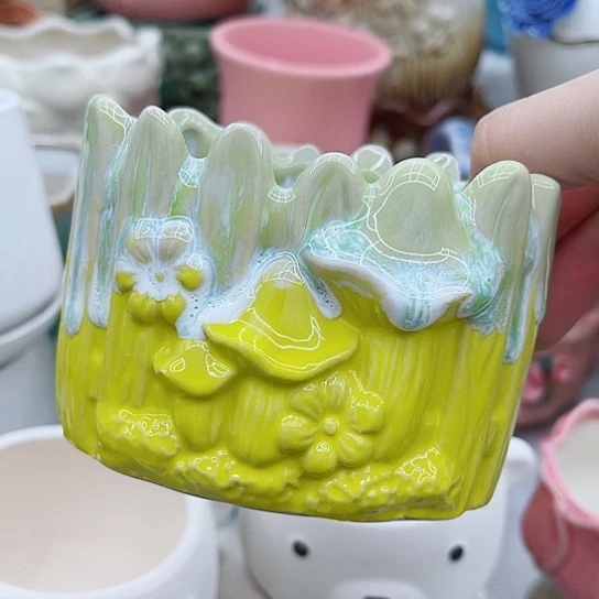 多肉绿植陶瓷花盆9.9包邮