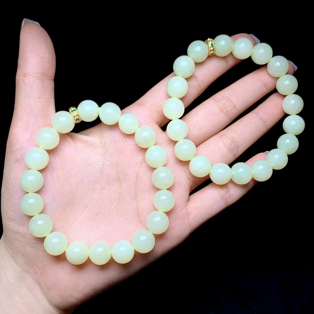 【云上好物】和田玉DIY手串-多样性发一件-约9.5mm-DS86365-20（JG）