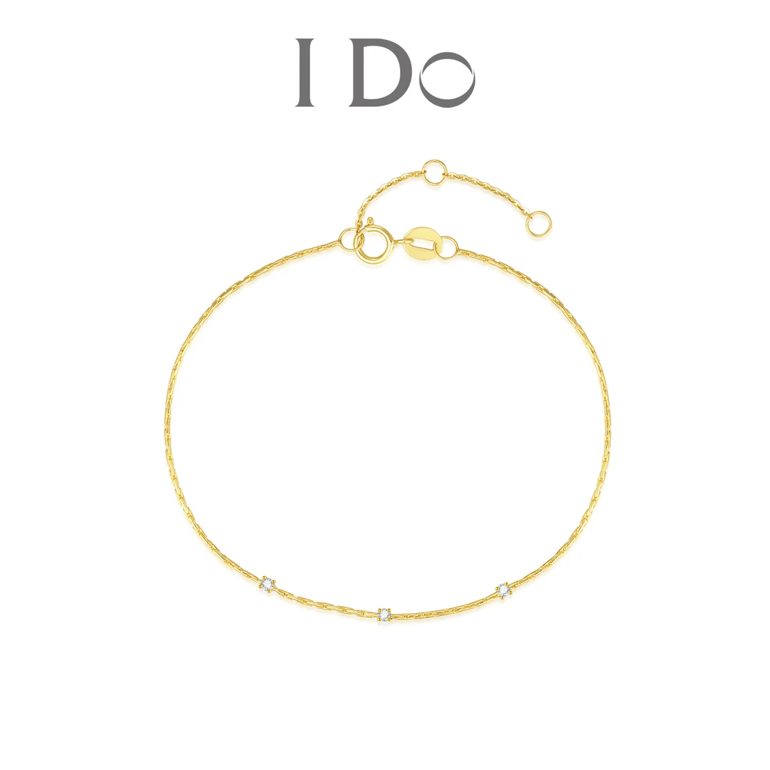 I Do Round系列18K金钻石手链气质时尚百搭简约镶嵌S00018女士新